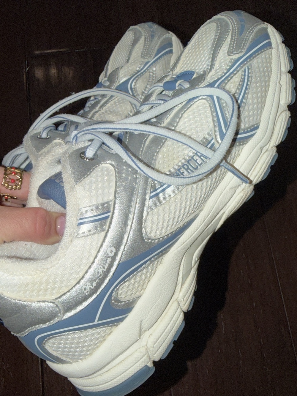 Mercer the re run Blue & White Women's chunky dad Sneakers size 40 or 8